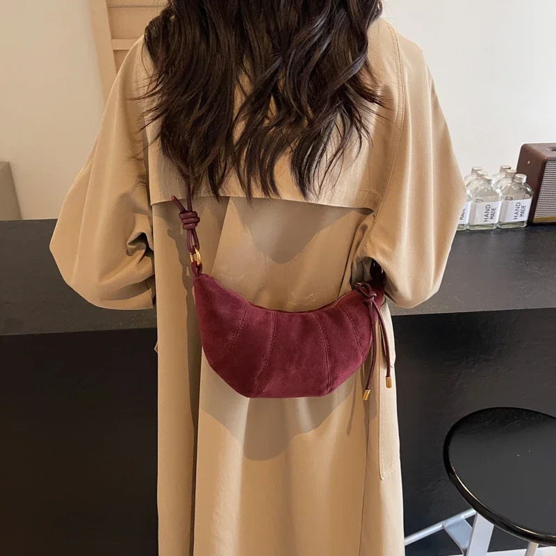 LEFTSIDE Retro Solid Color Splicing Leather Shoulder Bag Womens Fashion Handbag and Wallet Womens Cross Body Bag 250109