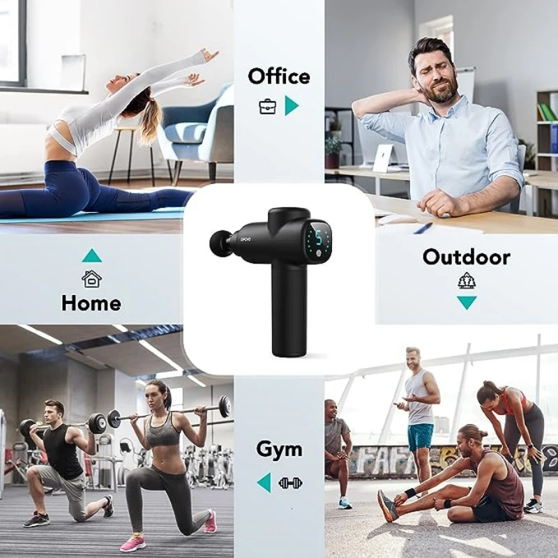 Opove M3 Black Massage Gun with Adjustable Speed Levels Long Battery Life Quiet and Portable n 10mm 250108