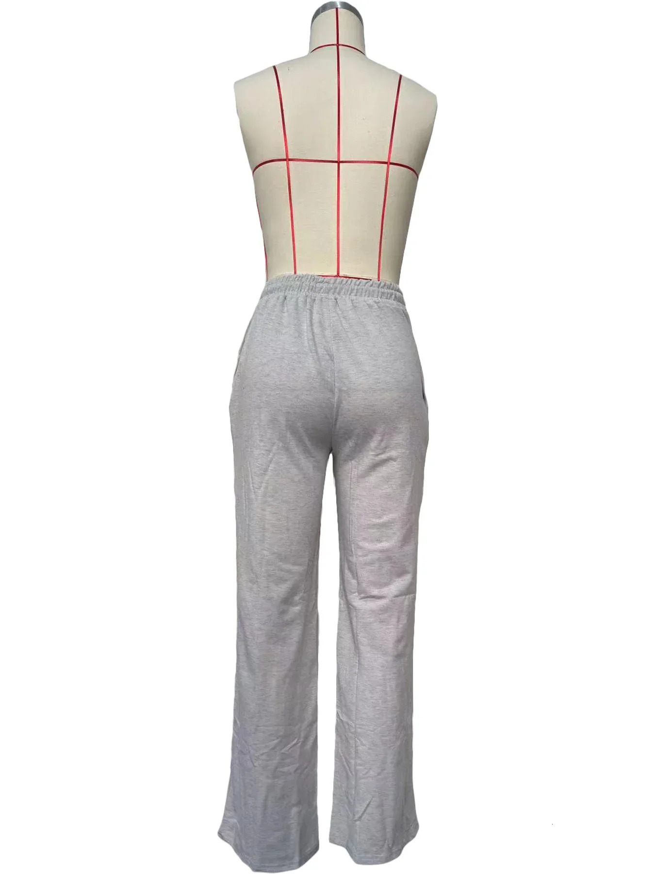 Women Striped Ribbon Straight Wide Leg Pants Fashion Summer Drawstring Street INS Casual Jogger Safari Trousers 250117