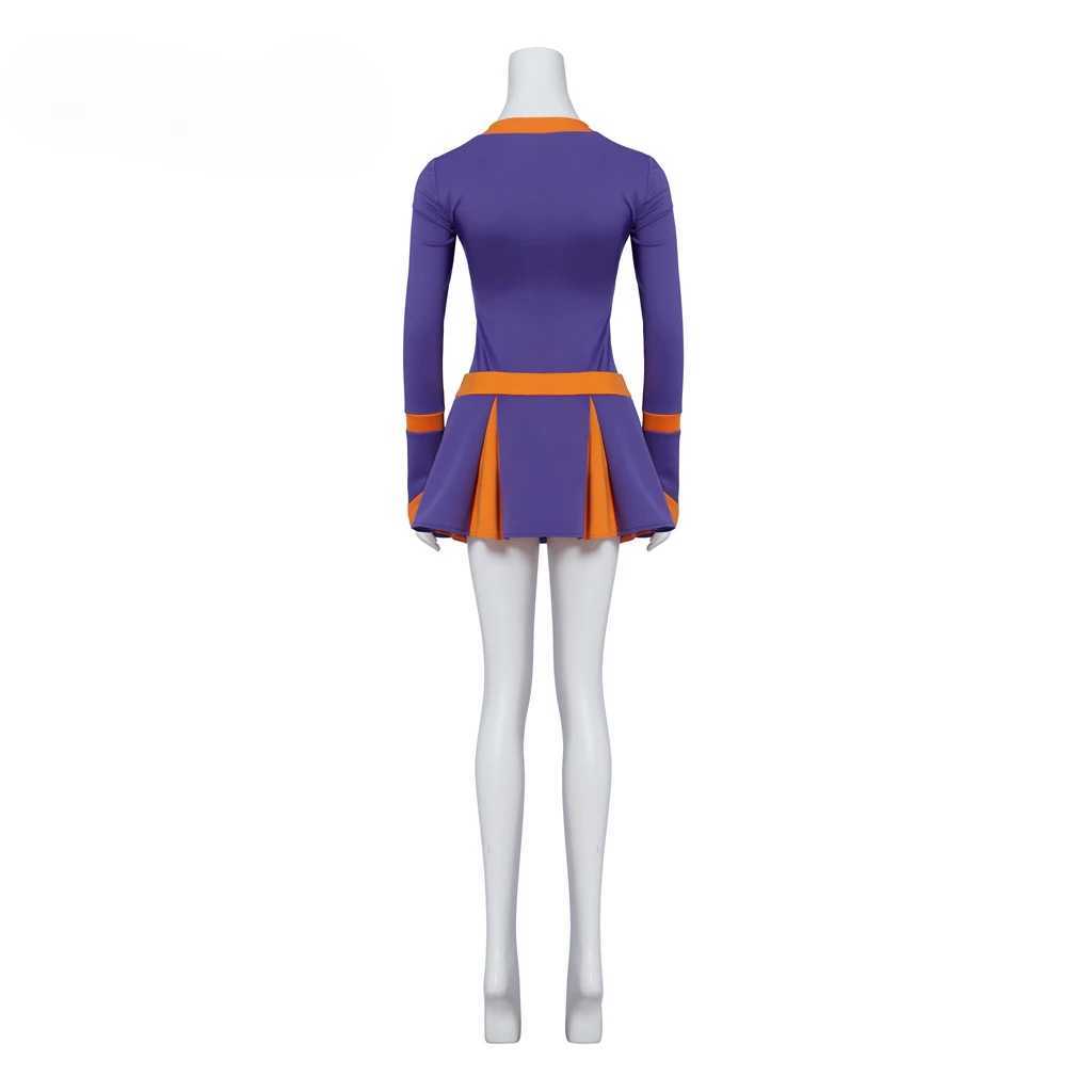 Megan Fox Jennifers Body Cheerleader Costume Jennifer Check Purple Cheerleading Uniform High School Girls Cheerleading SuitW250121