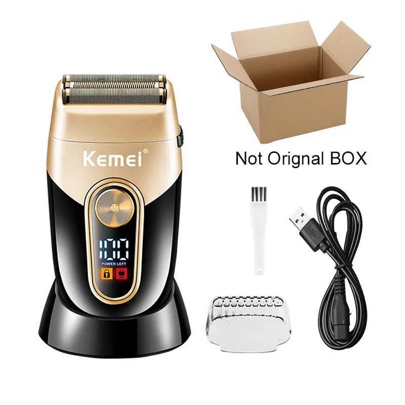 Kemei KM-3209 Mens Shaver With Charging Base Electric Razor Wet or Dry Beard Shaving Rechargeable Shaver Double Net PowerfulW250117