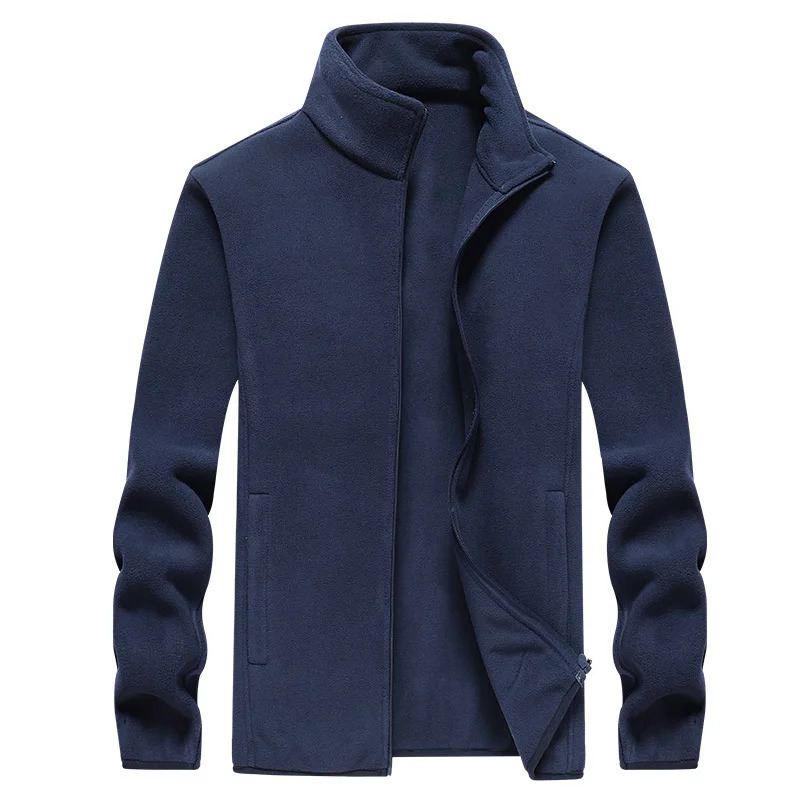 Winter fleece hiking jacket windbreaker for men Sportswear Wool lining thickened warm mens coat plus size overcoat 250117