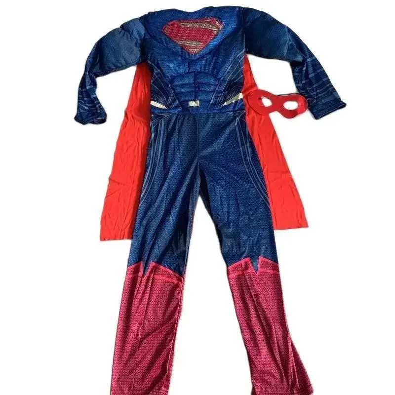 Kids Super Halloween Cosplay Costumes Boys Anime Superhero Party Role Play Dress Up Muscle Suit Children Hero Jumpsuit Outfit W250117