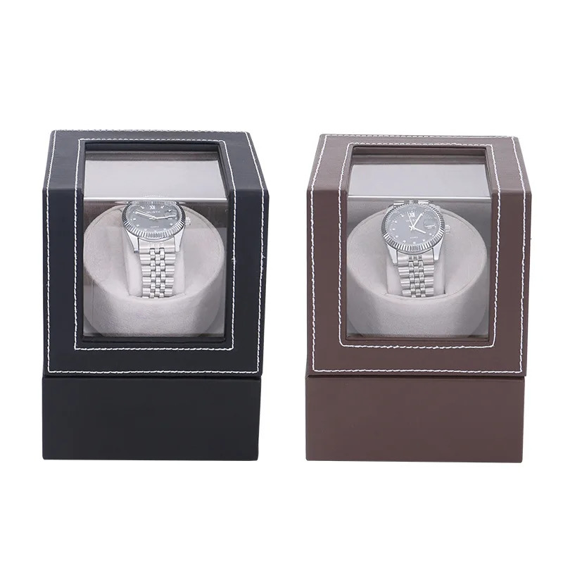 Watch Winders For Automatic Watches Global Universal Plug PU Leatherwear Watch Box Super Silent Motor No. 5 Battery Can Be Used 250121