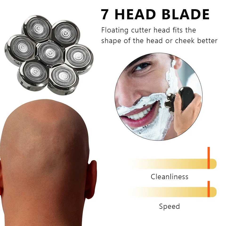 Electric Razor Multifunction USB Charge Trimmer Men NEW Shaver For Men 7D Independently 7 Cutter Floating Head WaterproofW250117
