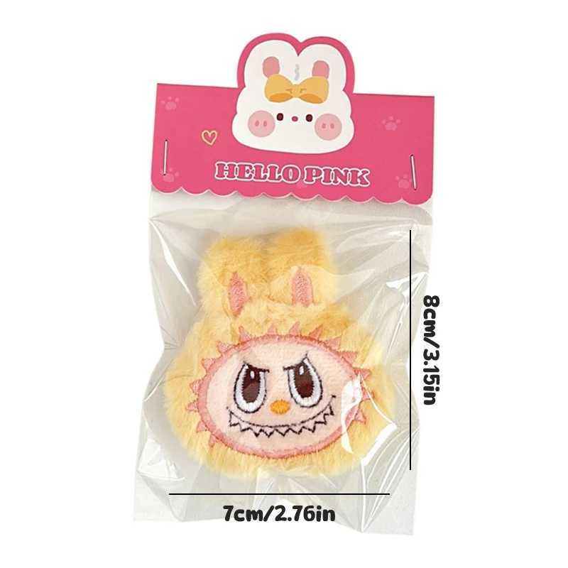 Kaii Labubu Plush Keychain Cartoon Stuffed Doll Keyring Backpack Pendant Cute Key Hanging Decoration Couple Gifts Kid Toys W250116