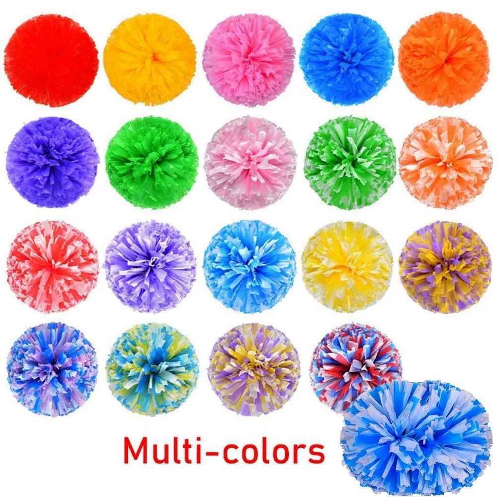 Double hole handle Competition Flower Club Sport Supplies Dance Party Decorator Cheerleader Pom Poms Cheerleading Cheering BallW250121