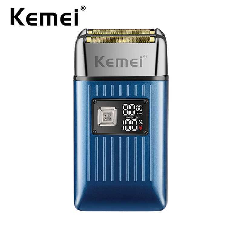 Kemei Electric Barber Razor Men Double Foil Shaver Bald Head Beard Trimmer IPX6 Waterproof 8000RPM Ultra-Close Precision ShaveW250117