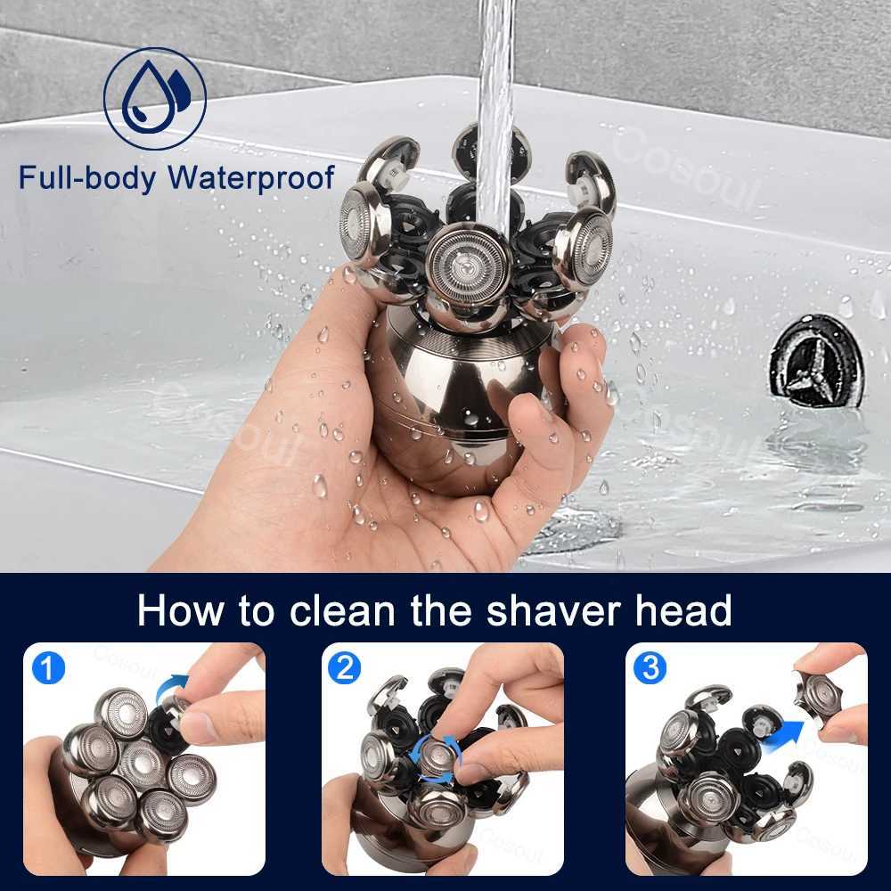 Shaver for Men Electric Shaver Bald Head Shaver 5 in 1 Hair Clipper for Bald Man Beard Trimmer Shaving Mane Bald Head Razor 7W250117