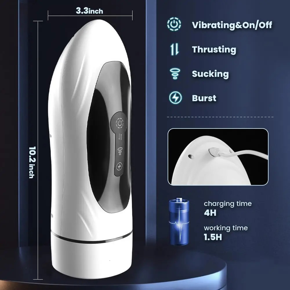 4IN1 Automatic Sucking Male Mastubator Cup Blowjob Masturbation Real Vagina Massage Pussy Sex Toys Adult Goods for Men 250121