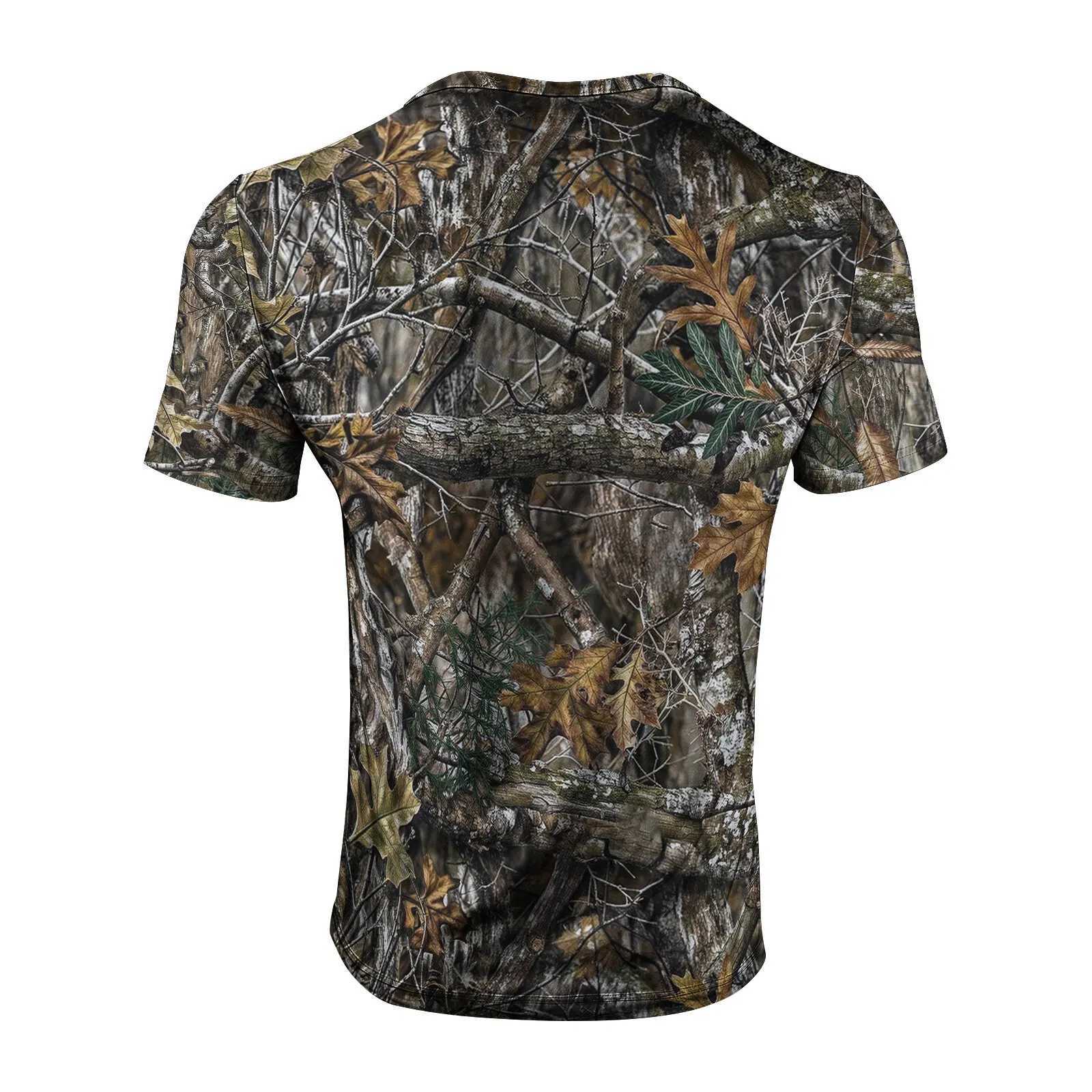 Outdoor Ropa Hombre Mens T-shirt Y2K Tree Camouflage Street Clothing Harajuku Clothing Printed Casual Top W250117