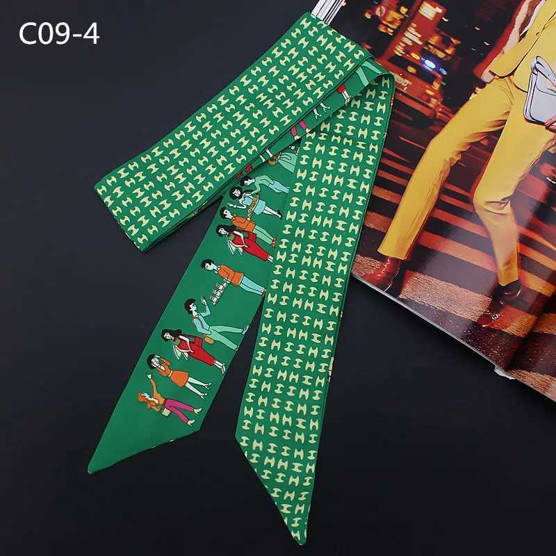 2018 Scarf New Design Paris holiday tied bag small ribbon Ms. twill silk scarves hair band head scarf W250118