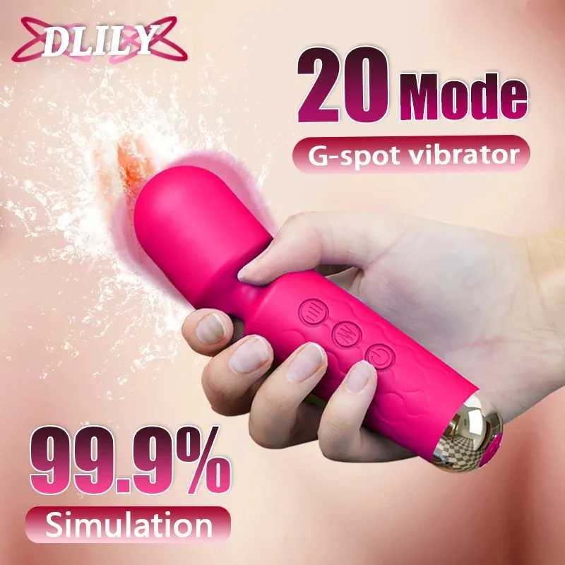 20 Speed Powerful Vibration Av Magic Wand Vibrator Clitoral Stimulation Massage Masturbator Dildo Vibrator Adult Sex Toys W250117