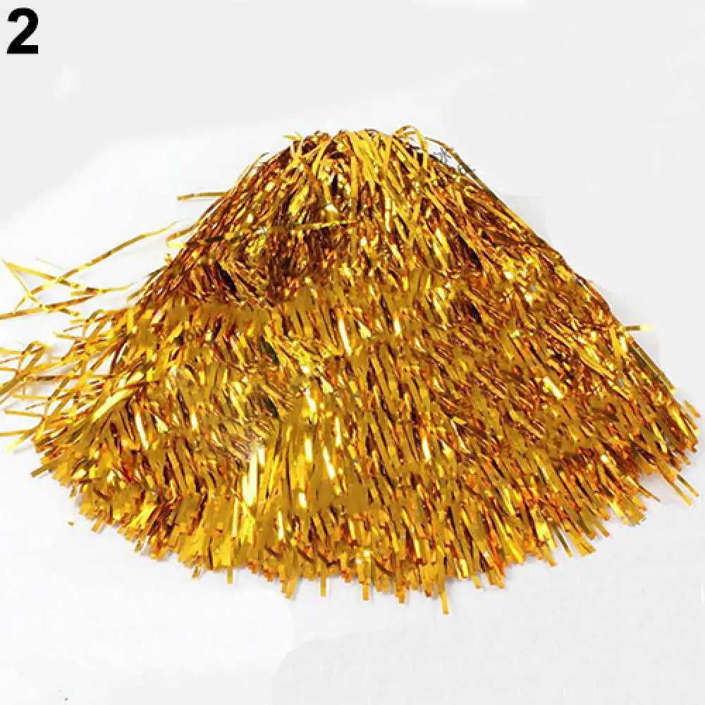 Pc Metallic Velvet Ball Cheerleader Cheer Cheerleading Dance Party Team Match Sports Pom Poms PropW250121