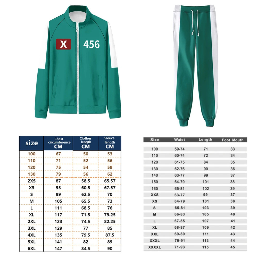 TV Player Seong Gi-hun Cosplay Costume 456/001 Sports Tracksuit Games Disguise Halloween Party Clothes For Men Women Sweatshirt 250121