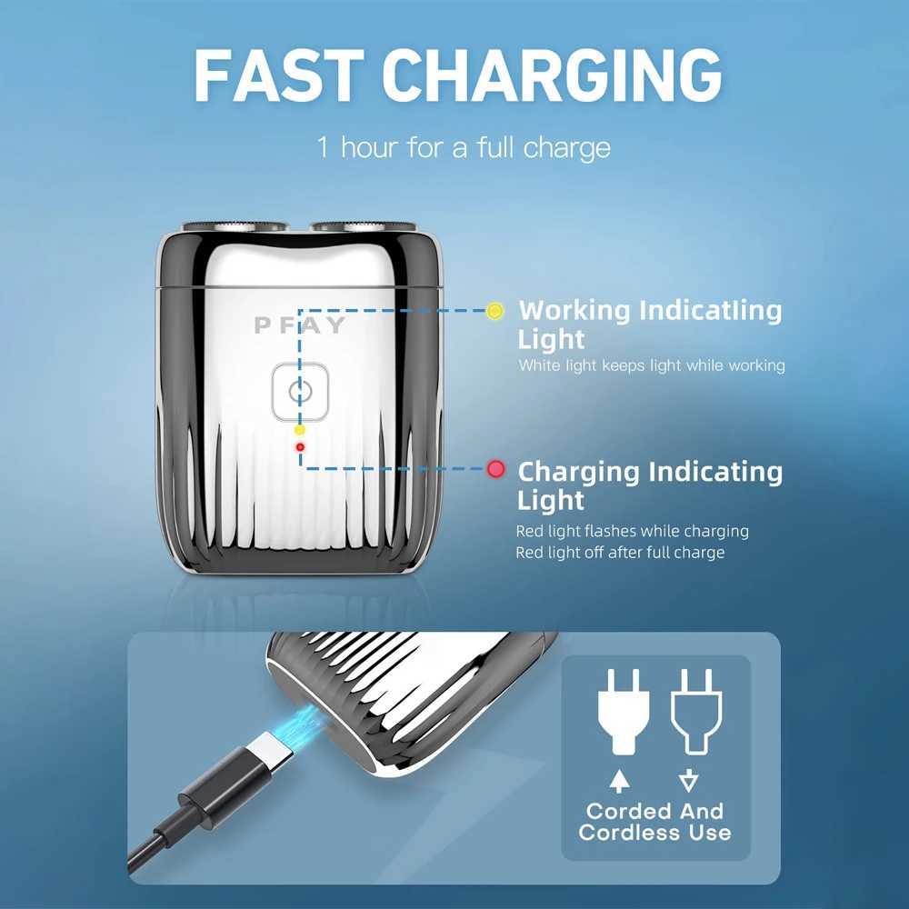 PFAY PA268 Mini Electric Shaver Mens Electric Shaver Whisker Mane IPX7 Washable Rechargeable Whisker TrimmerW250117