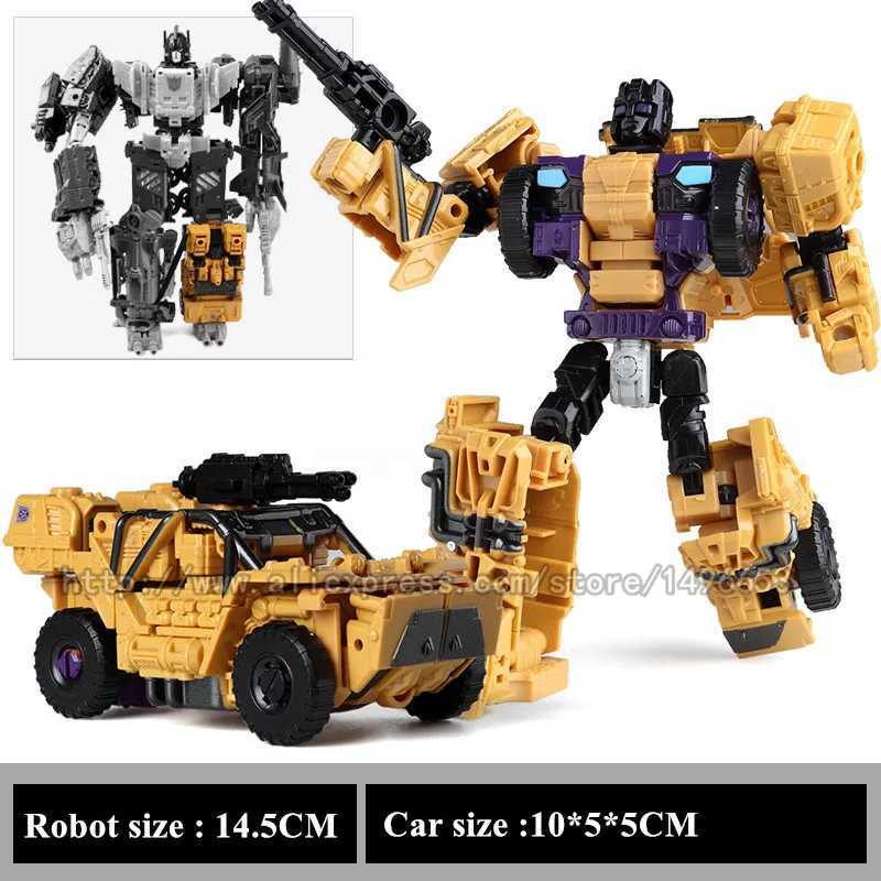 Haizhixing 5 IN 1 Transformation Robot Car Toys Anime Devastator Aircraft Tank Model KO Boys Truck Collection Kid Adult Gift W250228