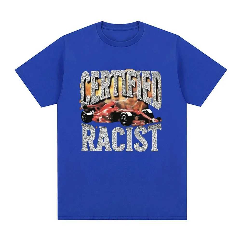 Certified Race Car Funny Graphic T-Shirt Men Fashion Vintage Short Sleeves T-shirts Cotton Casual Oversized Tee Shirt Streetwear W250117
