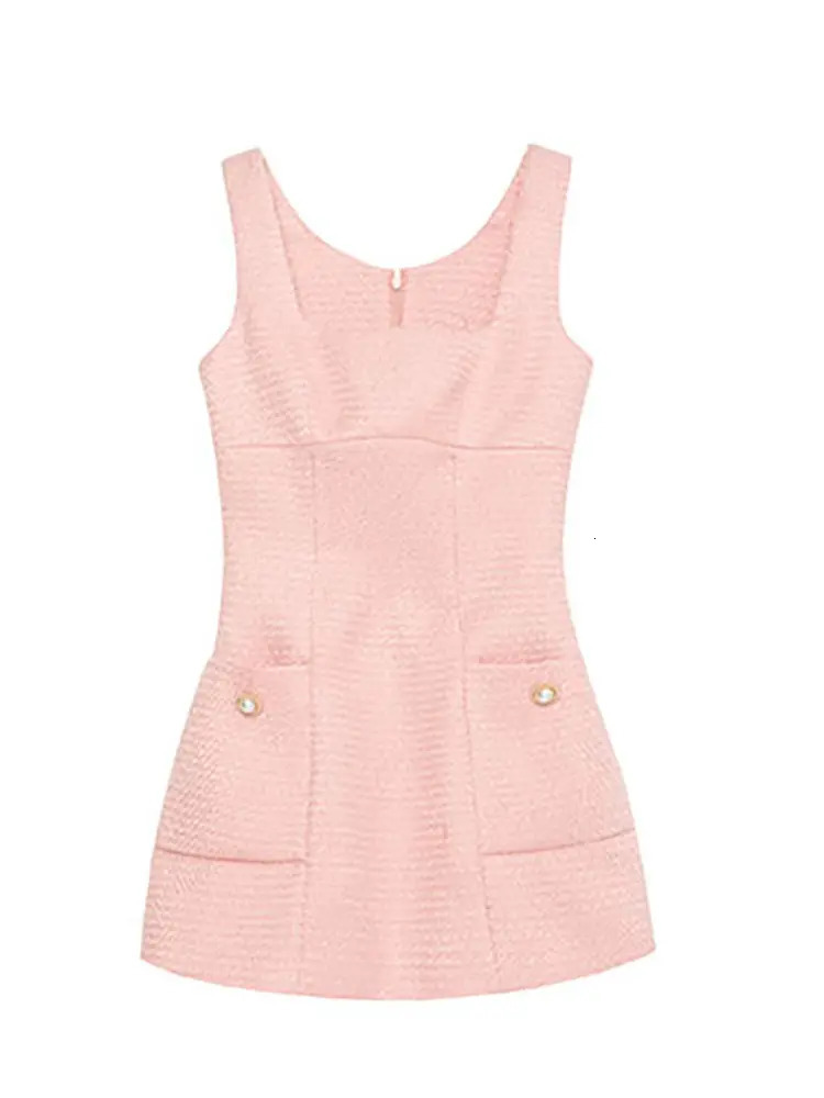 Set Autumn Pink Elegant Two Piece Women Korean Style CoatStrap Mini Dress Female Solid Casual Slim 2024 250122