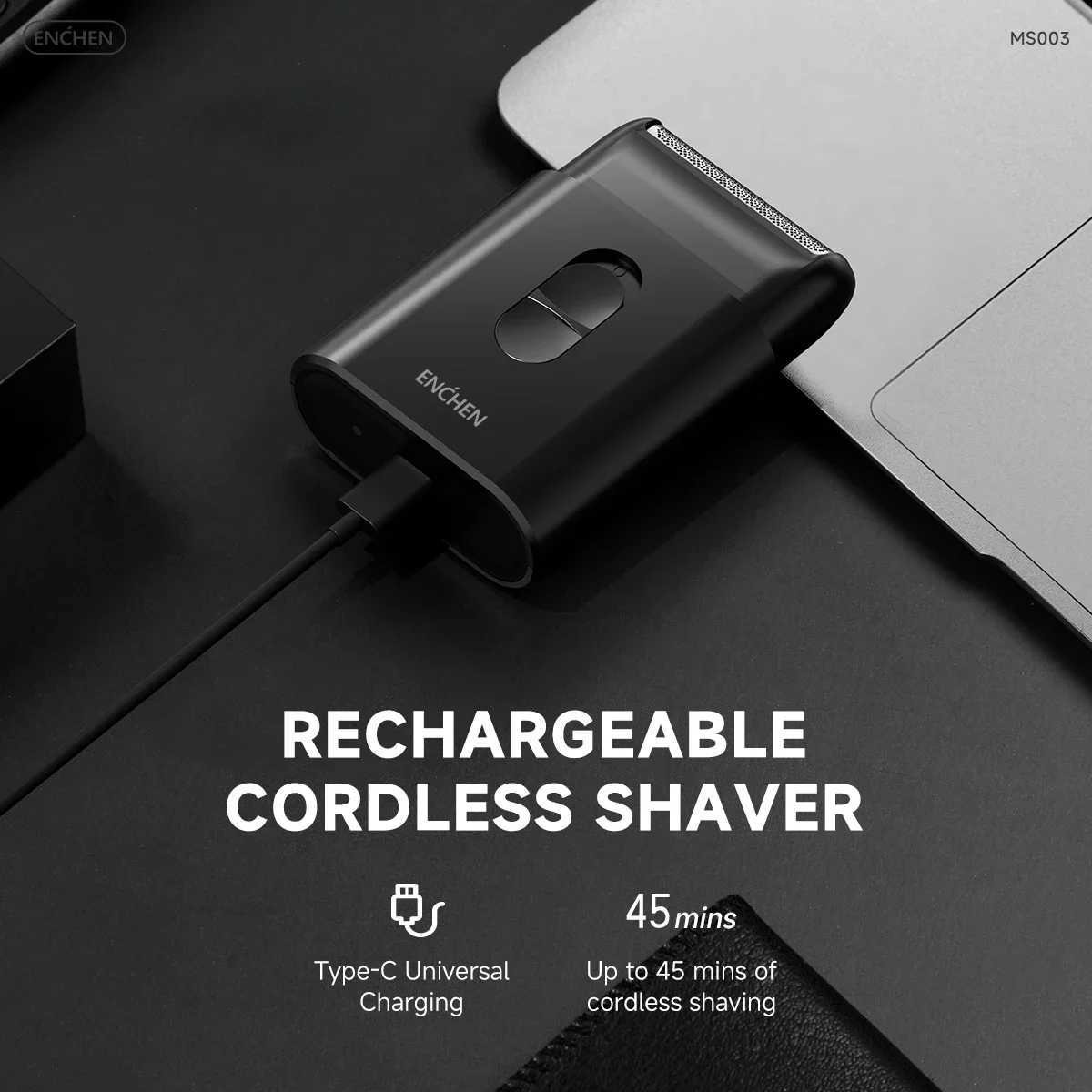ENCHEN Shaver Professional Pocket Face Shaver Electric Beard Trimmer Portable Mini Shaver Pop-up Trimmer Shaving for Men MS003W250117