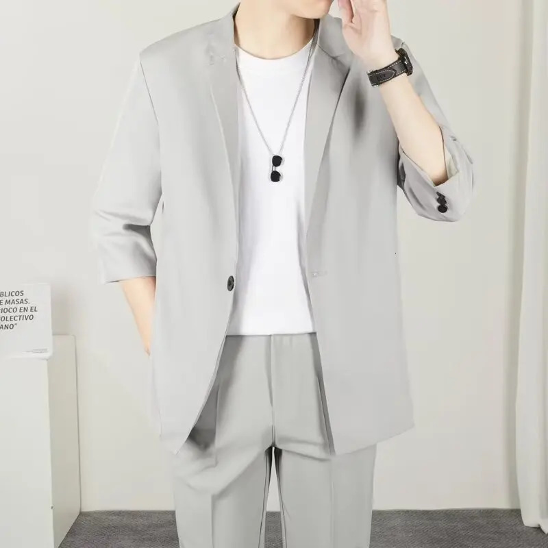 Spring Autumn Mens Suit Jackets Korean Clothes Men Formal Man Clothing Blazzer Casual Sacks Male 250115