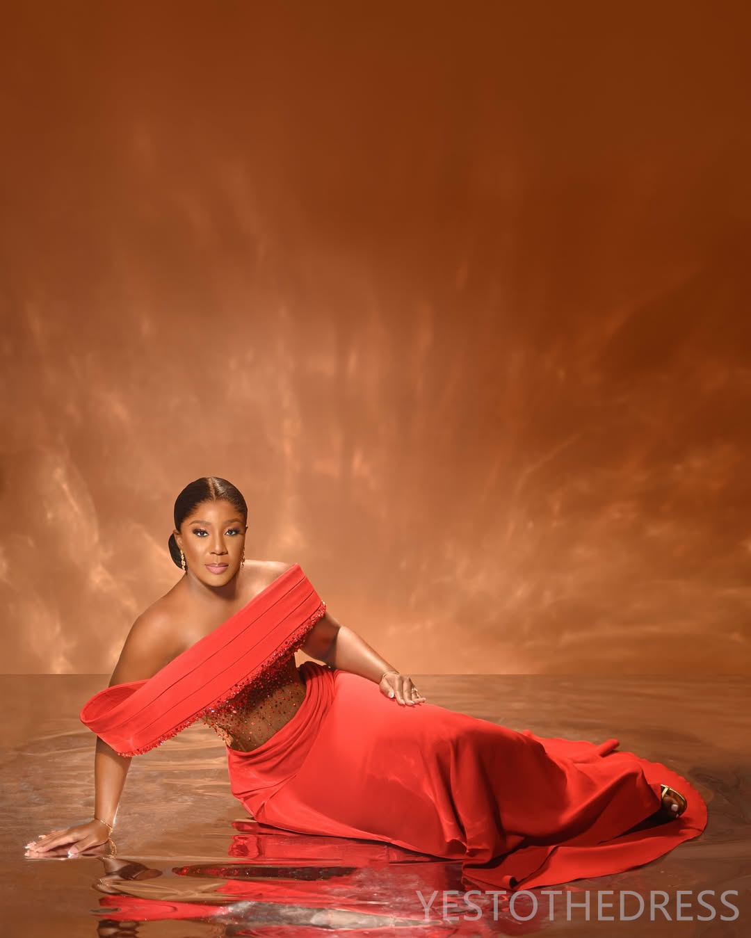 2025 Plus Size Red Aso Ebi Prom Dresses For Occasions Mermaid Evening Gowns For Black Women Illusion Sheer Neck Beaded Birthday Dress Second Reception