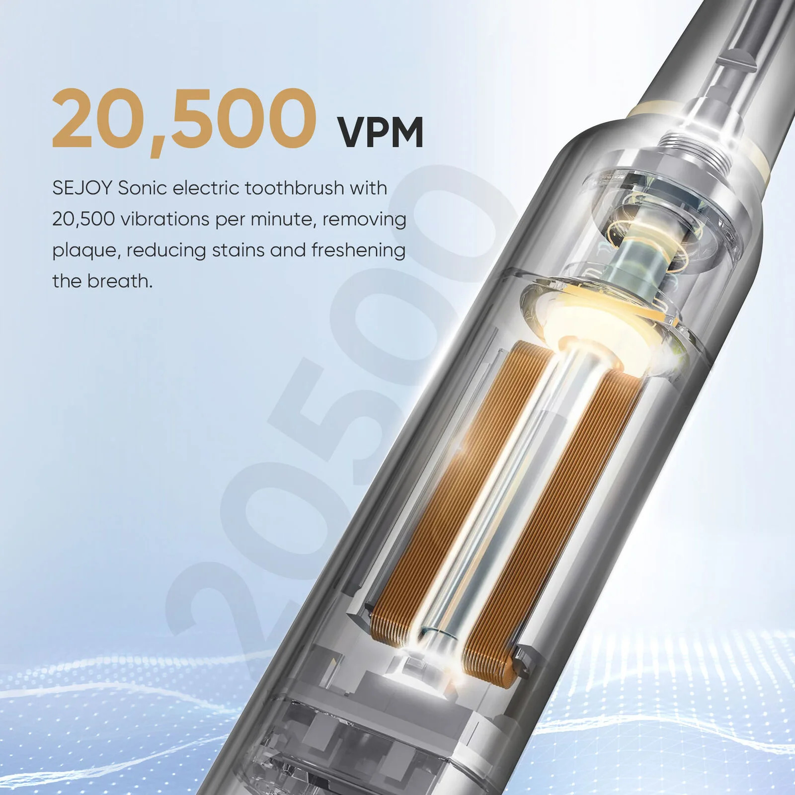 SEJOY Sonic Electric Toothbrush Rechargeable For Adult Rotating With 12 Brush Heads 5 Modes Timer 250115