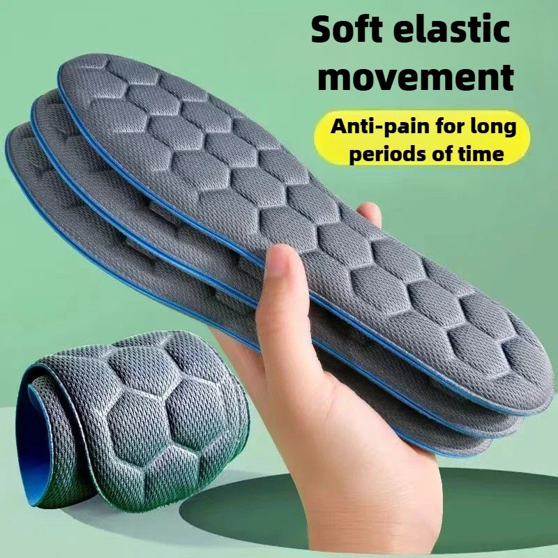 Men 5D Massage Insoles Super Soft Sports Shoes Insole for Feet Running Baskets Shoe Sole Arch Support Orthopedic Inserts 250114