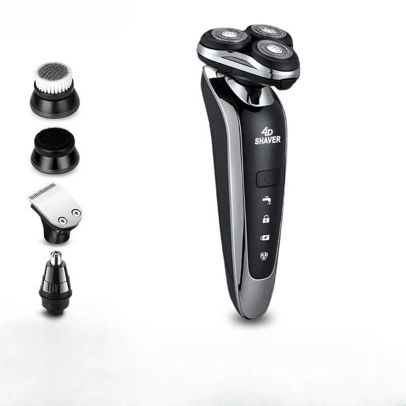 Electric Shaver for Men Hair Cutting 3D Floating Washable Type-C USB Rechargeable Shaving Beard Mane Mens Hair ClipperW250117