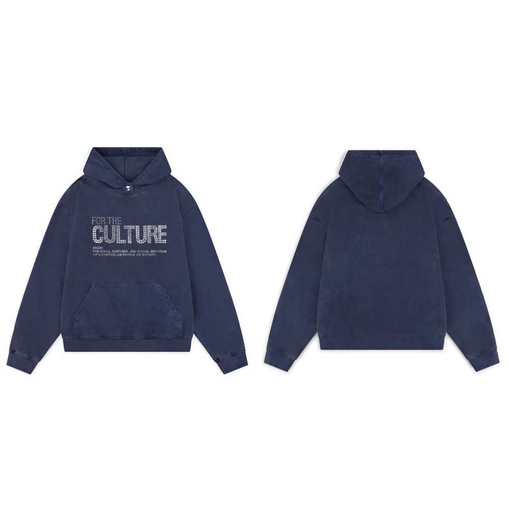 Rhinestone Hoodie Y2K Clothes Men Women Harajuku Hip Hop Letter Rhinestone Graphic Oversized Hoodie Fashion Pullover Sweatshirt W250117