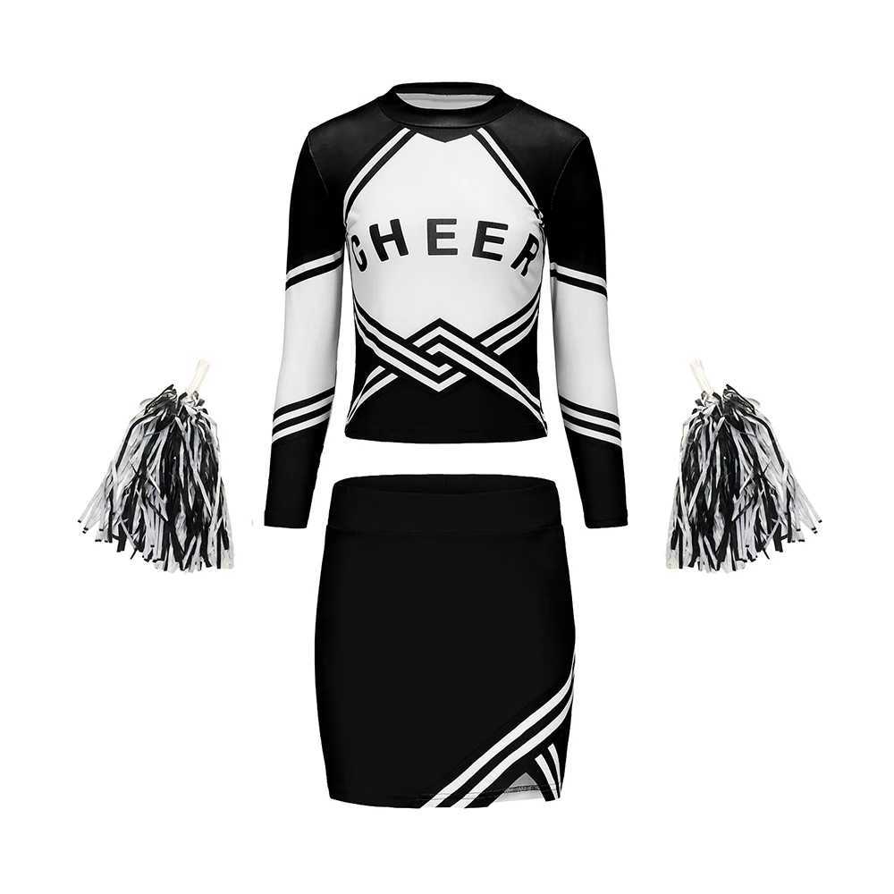 Child Cheerleader Uniform Dress Outfit Cosplay Costume School Girls Musical Sports Team Suit Summer Childrens Set Role PlayingW250121