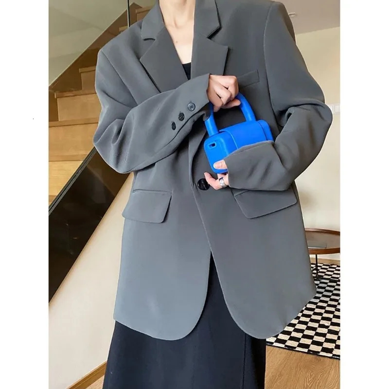 Oversize y Black Blazer Women Spring Autumn Coat Highend Loose Casual Long Sleeve n Suits Chic Mujer 250120