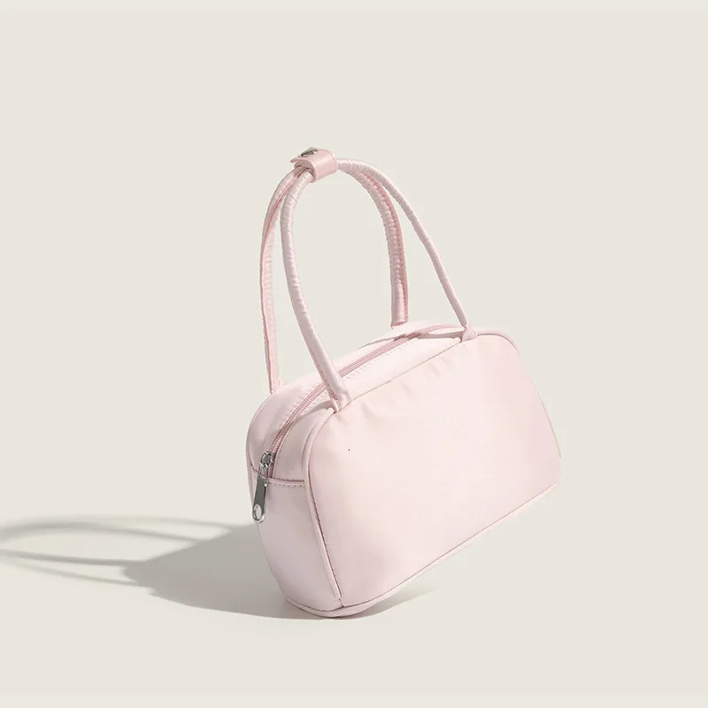 Fashion Women Silk Satin Clutch Purse Handbags Pink Female Boston Underarm Bags Sweet Girl Small Top Handle Square Shoulder 250122