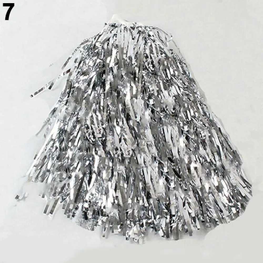 Pc Metallic Velvet Ball Cheerleader Cheer Cheerleading Dance Party Team Match Sports Pom Poms PropW250121