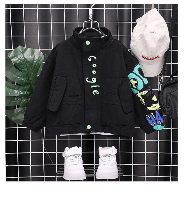 Boys Jacket Spring and Autumn Childrens Denim Top Boys Casual Jacket Jeans Kids Coat For Boy Baby 2 4 6 8 10Y 250114