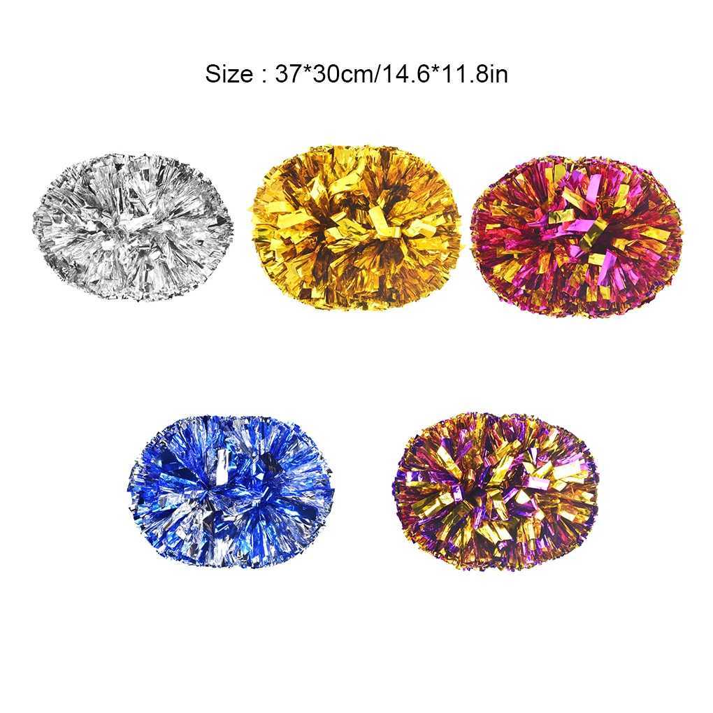 2 Pieces Cheerleader Flower Portable Cheering Flowers Balls Decoration Photo Shooting Photography Accessories SilverW250121