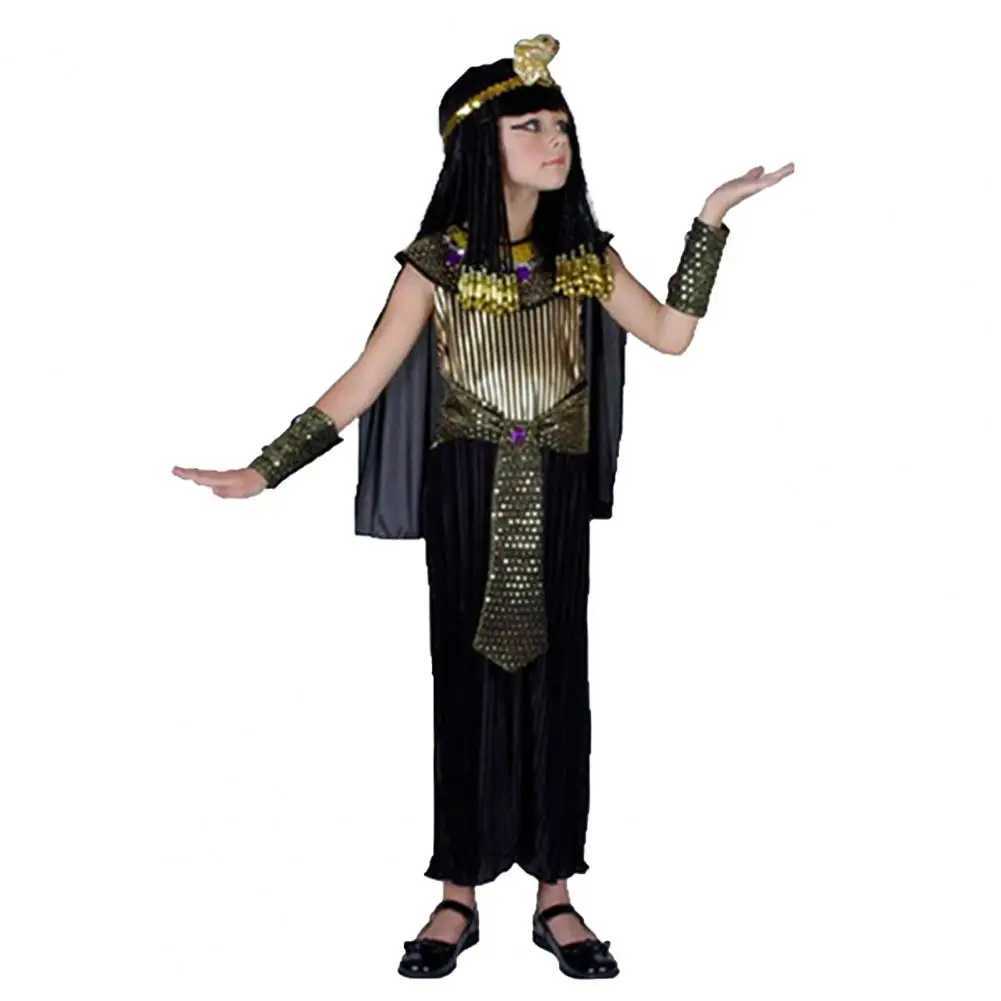 1 set of authentic Egyptian Pharaoh costume set themed party dress up childrens Egyptian role-playing costume W250117