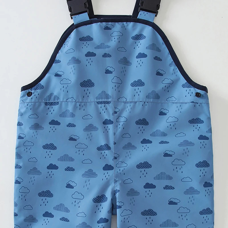 HONEYKING Children Waterproof Rain Pants Baby Jumpsuits Boys Girls Overalls Fashion Kids 250117