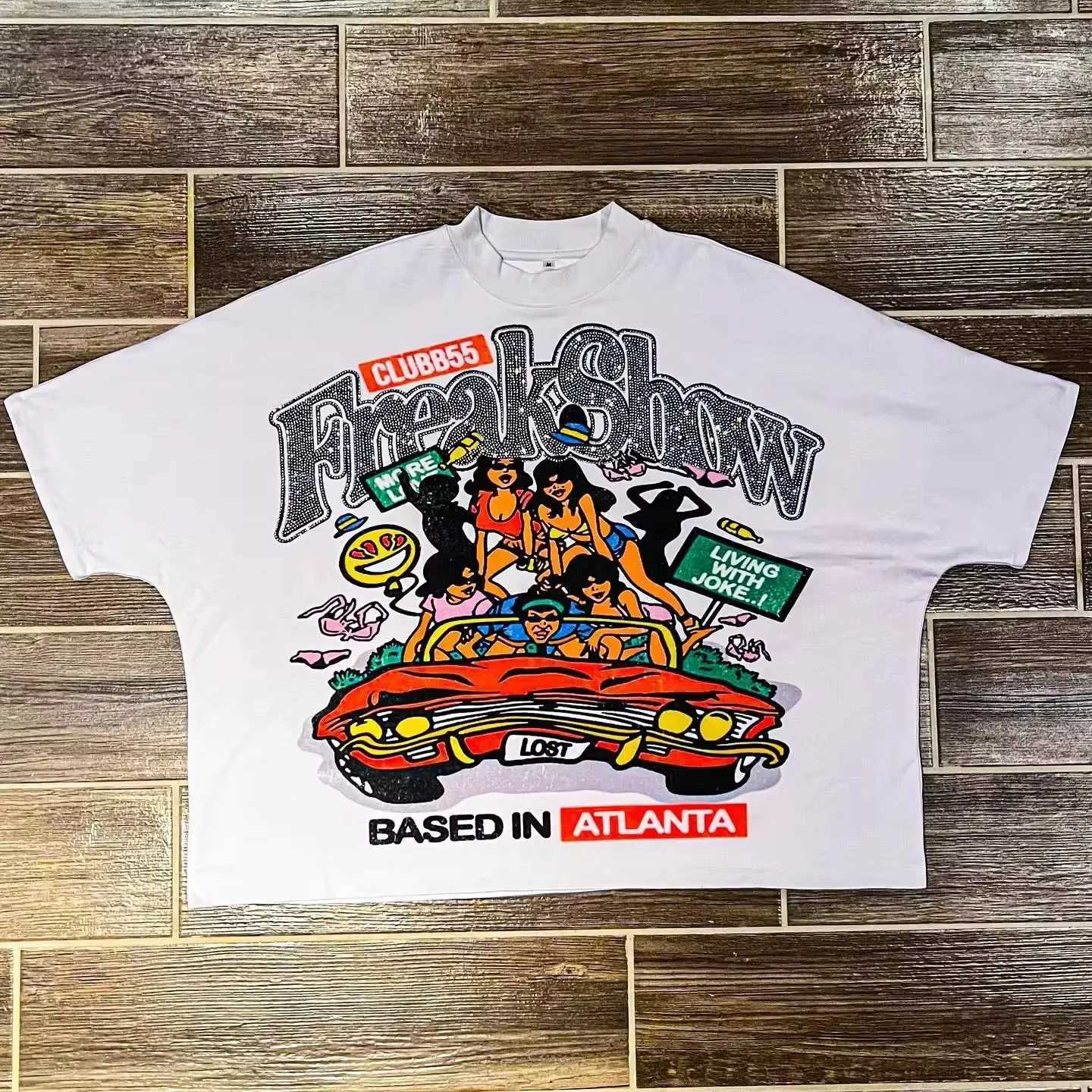 Harajuku high streetwear oversized graphic t shirt Couples y2k top hiphop goth all cotton material shirts women clothes W250117