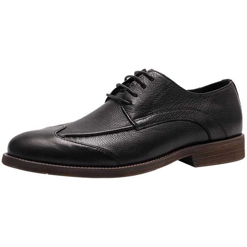 Mens British Style Business Dress Shoes Autumn New Trend All Casual Leather Shoes Thick Soled Wedding Shoes Zapatos Para HombreXJ250118