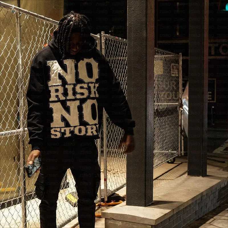 Harajuku oversized letter printing streetwear hoodie retro streetwear top sweater gothic hoodie womens Y2K clothing W250117