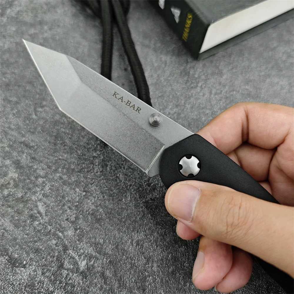 Folder Jarosz Kabar Black Tanto Point 7506 Knife 440C Stainss Steel Self Dense Hunting Tactical EDC is Knives for Men