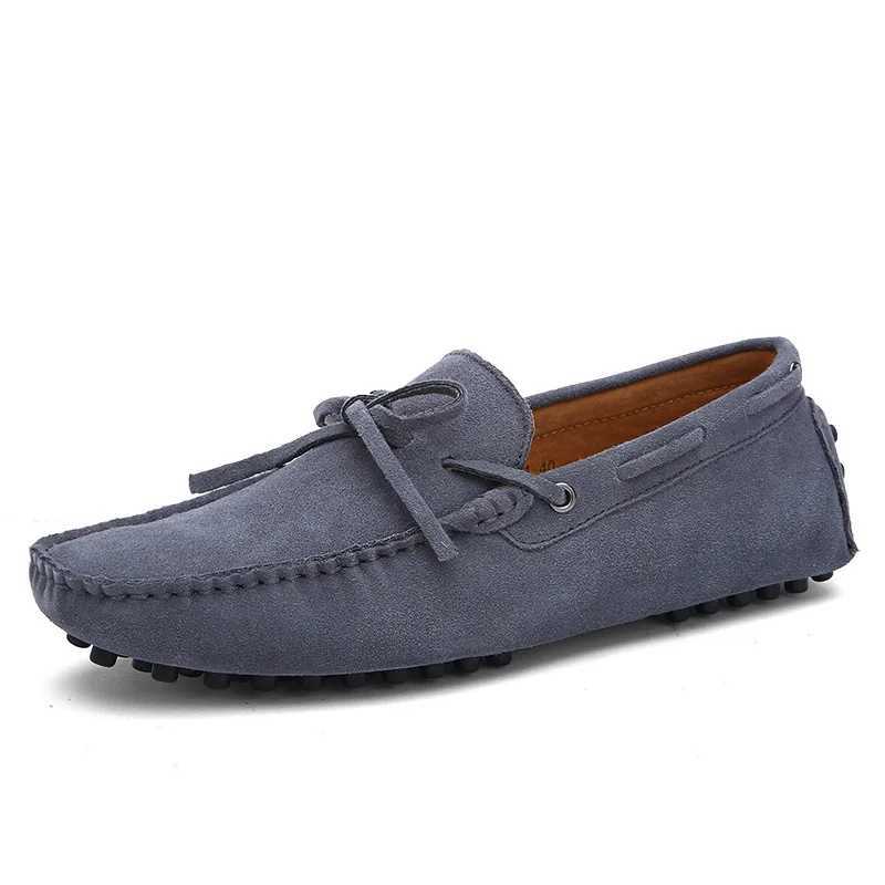 2025 Luxury Men Loafers Soft Boat Shoes Man High Quality Mens Shoes Casual Suede Genuine Leather FlatsXJ250118