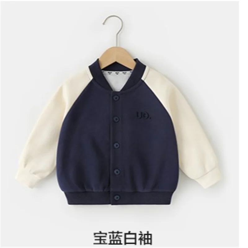 Autumn Kids Baseball Jackets Spring Boys Girls Cotton Cardigan Coats Children Clothes Baby Sport Casual Outerwear 2-8 Years 250113