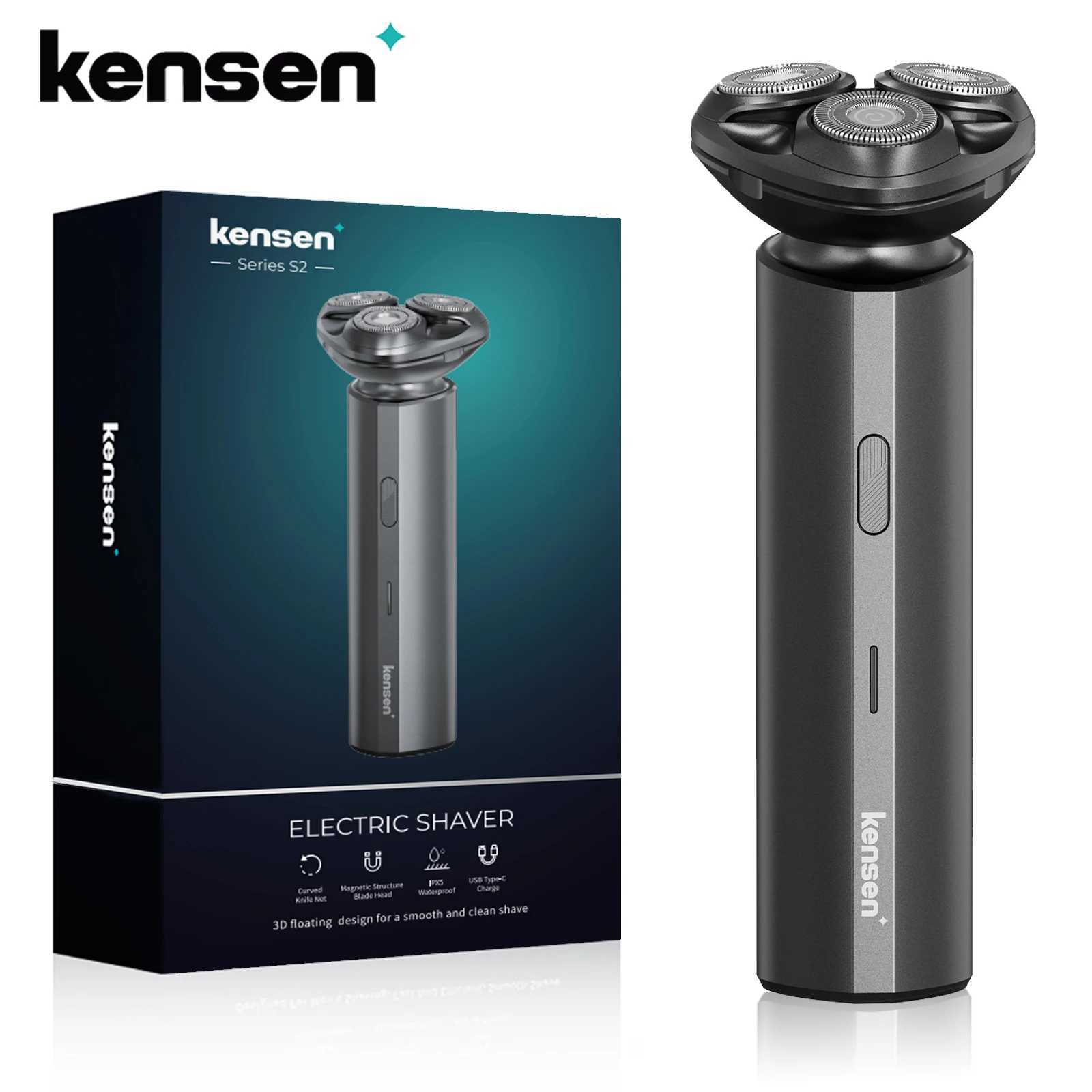 Kensen Electric Shaver for Men Rechargeable 3D Floating Magnetic Cutter Washable Beard Trimmer Razor Mens Shaving ManeW250117