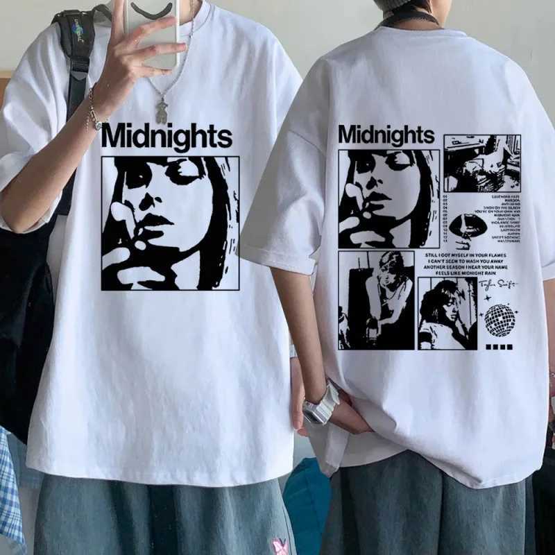 Eras Tour T-shirt Womens Short sleeved Fashion Y2K TShirts for Fans Gift Midnights Harajuku Retro Lazy High quality T-shirt W250117