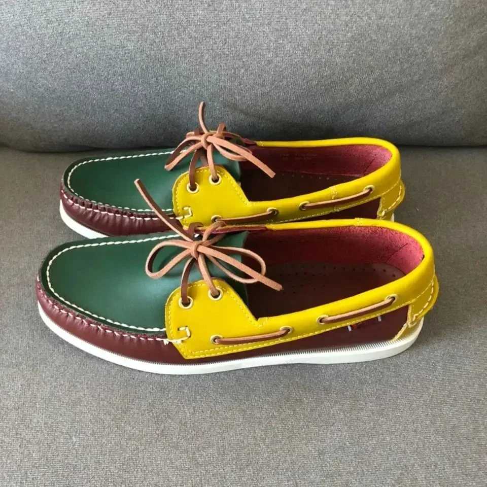 2025 Handmade Loafers Shoes for Men Genuine Leather Driving Shoes Designer Fi Docksides Boat Shoes Men FlatXJ250118