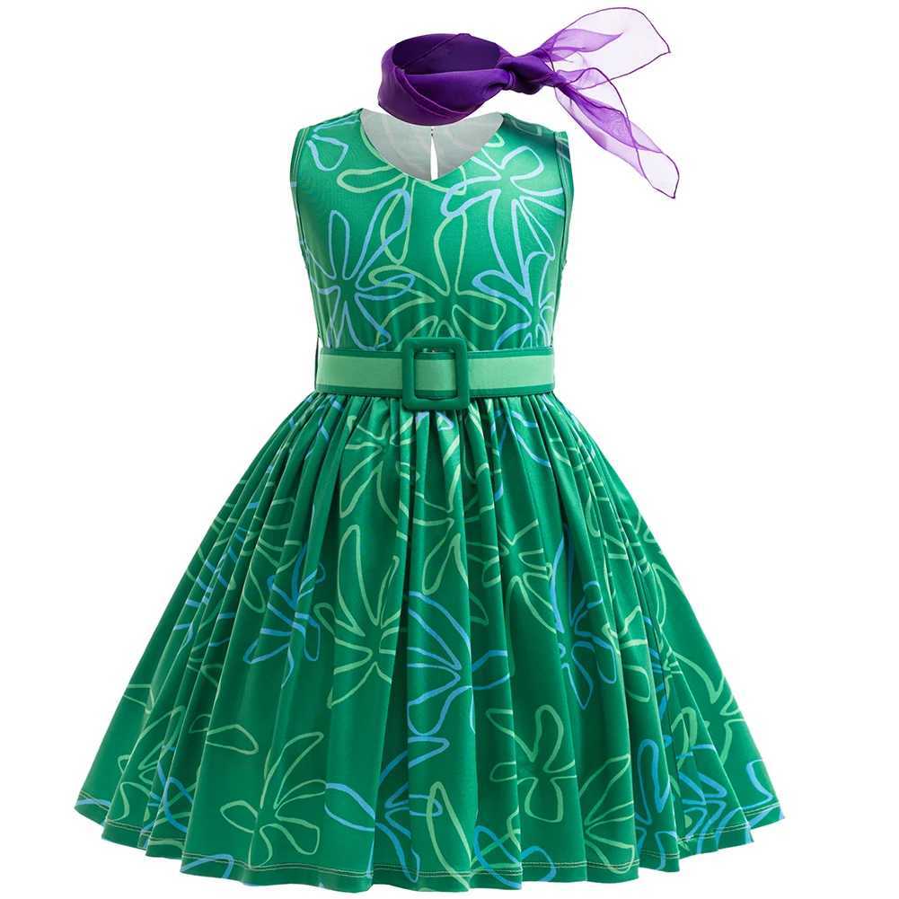 Girl disgusting from inside out cosplay costume birthday party dress up childrens Halloween cosplay costume carnival costume W250117