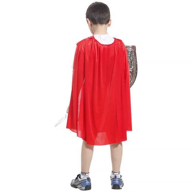 Children Greek Roman Warrior Gladiator Costume Boy Knight Role Play Carnival Party Fancy Dress Weapon Free W250117