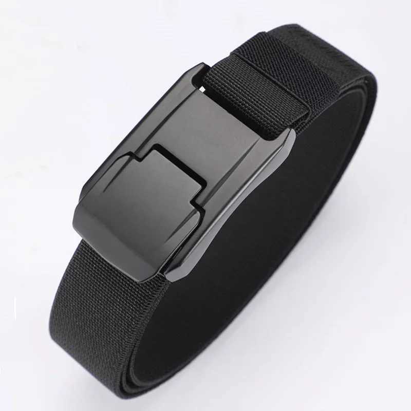 New Stretch Belt For Men and Women Quick Release Buckle Strong Real Nylon Unisex Elastic Belt Overalls Work Belt W250120